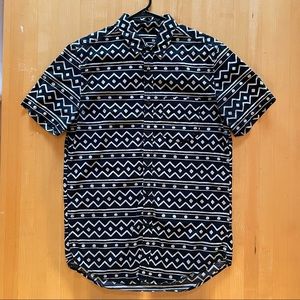 Black and White Pattern Button Up